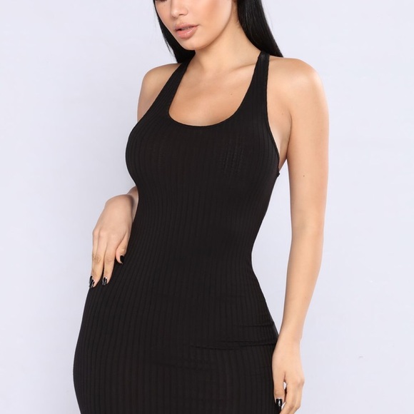 Black midi dress - Picture 2 of 4